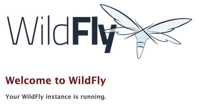 WildFly welcome screen