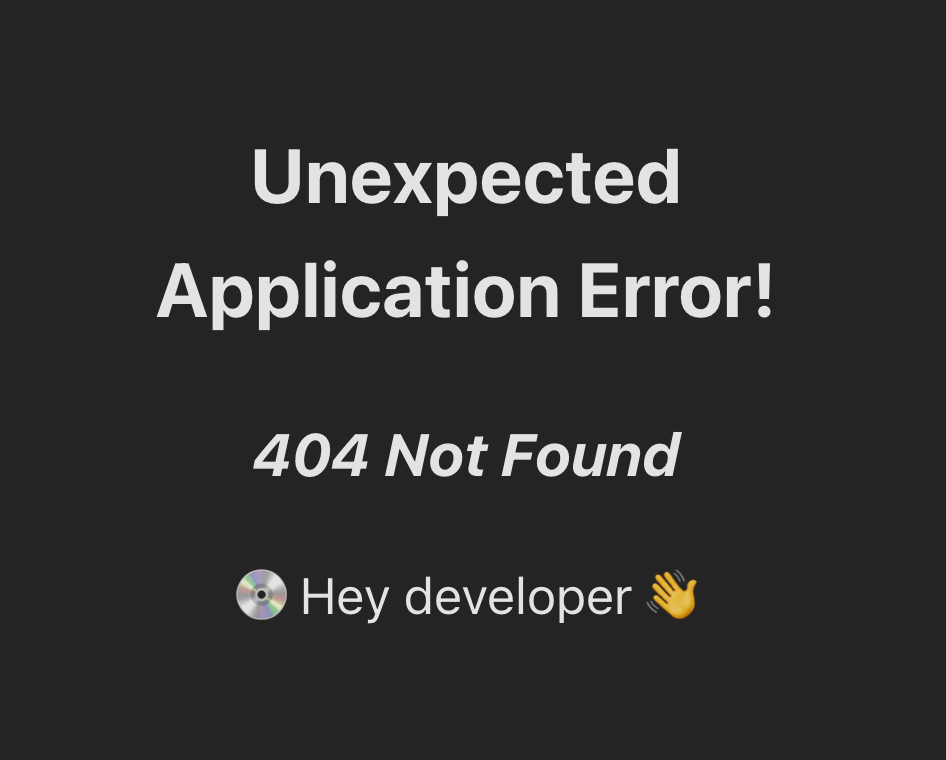 the default 404 screen for a Vite React app